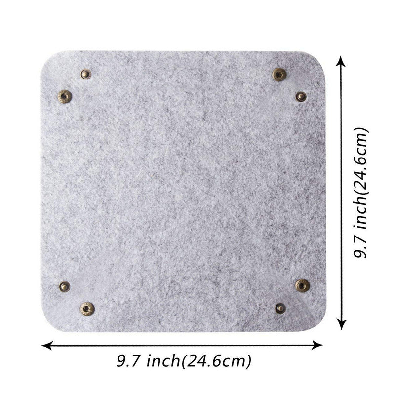 1PC Fabric Felt Desktop Sundries Storage Tray Wearable and Durable Foldable use for Office Livingroom Coffee Table Storage Items Secondary image