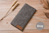 Fashion buttons ultra-thin young High quality PU clutch leather Multi-functional soft leather men's wallet