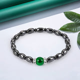 1Pc Magnet Bracelet Slimming Weight Loss Bracelet Slimming Hand Chain Round Hematite Magnetic Stone Therapy Jewelry Health Care