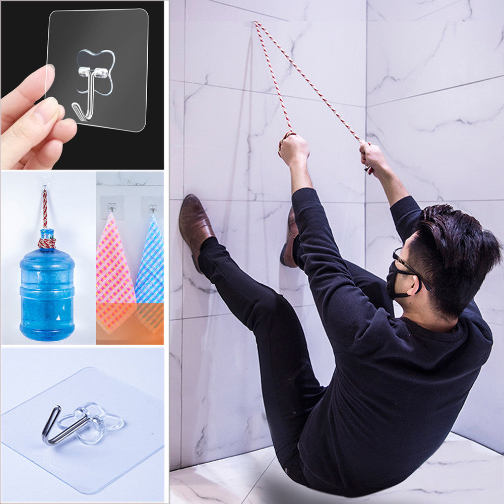 1/5/10 Pcs Strong Home Kitchen Hooks Transparent Suction Cup Sucker Wall Hooks Hanger For Kitchen Bathroom Wholesale Price