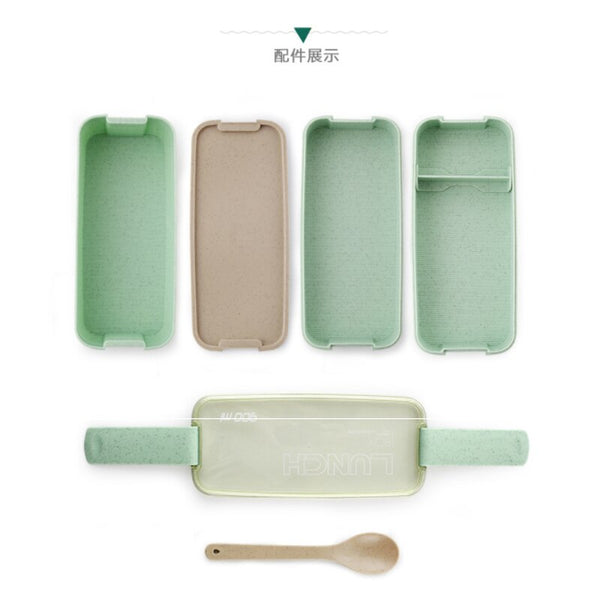 New Arrive 750ml Japanese Microwave Lunch Box Portable 3 Layer Bento Box Healthy Food Container Oven Dinnerware set