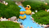 XBJ162 Mini 6pcs Traveling Ducks decoration supplies moss micro landscape deco  Garden deco Creative handicrafts