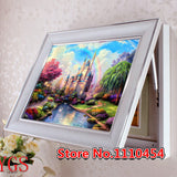 DIY Diamonds Embroidery Fairytale castle Landscape 5D Magic cube Round Diamond Painting Cross Stitch Kits Diamond Mosaic