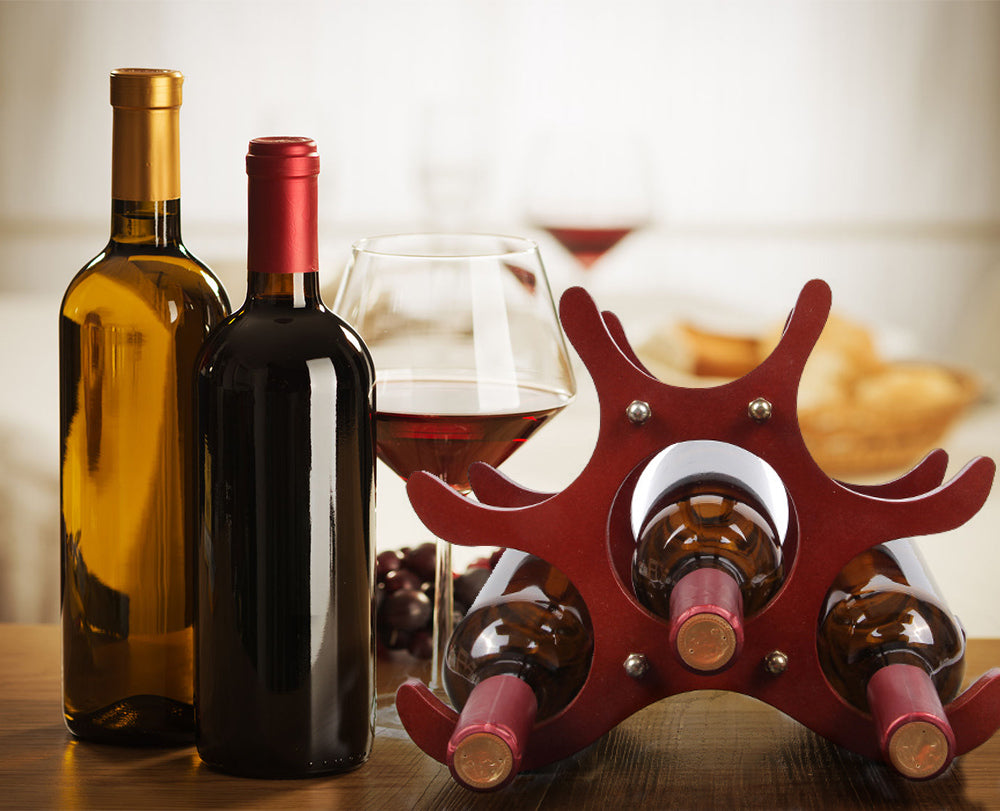 Creative Wooden Style Wine Rack 6 Pcs Wine Holders Wine Bottle Display Stand Organizer Bar Storage Racks