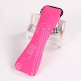 Travel accessories 1pcs popular 3x fork spoon stainless steel cutlery portable camping picnic bag