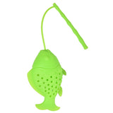 Fish Design Food Grade Silicone Loose Tea Leaf Infuser Herbal Spice Infuser Filter Strainer Drinkware