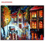 Bright Starlight Oil paint painting by numbers diy picture drawing coloring on canvas painting by hand wall paint by number