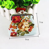 Hot Sale Women Coin Purse Cute Wallet Lady Retro Vintage Flower Small Wallet Hasp Purse Kawaii Bag Clutch Bag