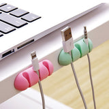 2 Pcs Cable Winder Stick-on Wire Headphone Headset Wire Wrap Cord Winder Organizer Cable Collector Silica HotTop