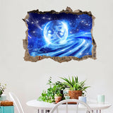 Creative 3D Universe Galaxy Wall Stickers For Ceiling Roof window sticker Mural Decoration Personality Waterproof Floor Sticker