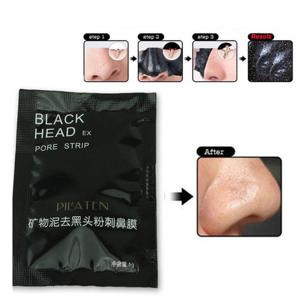 Black Face Patch Nose Strips Remove Blackheads Pores Black Head Remover Acne Peel Mask Black Dots Cleaning Medical Plaster 1bag