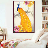 DIY 5D Diamond Embroidery The peacock Round Diamond Painting Cross Stitch Kits Diamond Mosaic Home Decoration