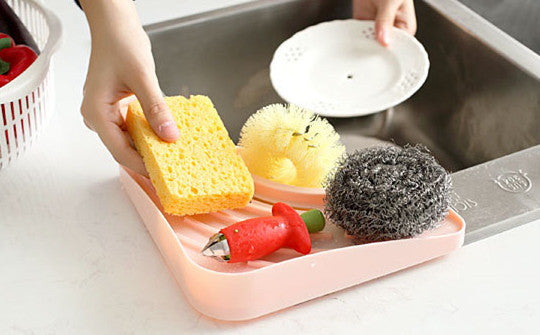 Kitchen Sink Corner Storage Rack Sponge Holder Wall Mounted Dishes drip rack Bathroom Soap Dish Wall Storage Rack