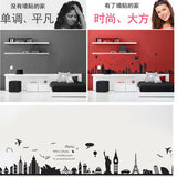 New European Building Removable Wall Sticker Bedroom Sofa Backgound Decoration Wall Poster Wallpaper