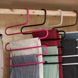 5 Tier Iron Racks S Shape Trousers Hanger Clothing Wardrobe Storage Organization Drying Hanger 1PC