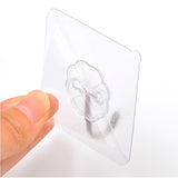 1pc Strong suction Wall Hooks Hanger Transparent Suction Cup Sucker Key Hook for Bathroom Kitchen