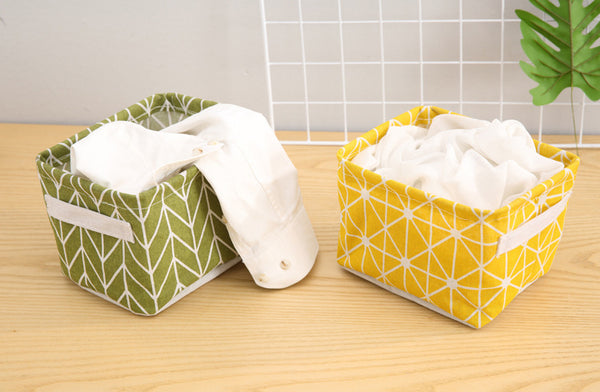 DIY Desktop Storage Basket Sundries Underwear Toy Storage Box Cosmetic Book Organizer Stationery Container Laundry Basket