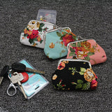 Hot Sale Women Coin Purse Cute Wallet Lady Retro Vintage Flower Small Wallet Hasp Purse Kawaii Bag Clutch Bag