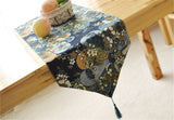 BZ393 Japanese elegant linen table runner wind retro coffee table restaurant decoration flag