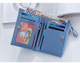 Hasp & Zipper Short Standard Wallet, Hot Fashion PU Leather Solid Coin Card Purse Wallets For Women Lady Clutch Carteras