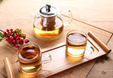 CJ266 Best Heat 6 Pieces/lot double wall glass tea cup double Teapot Coffee Tea Set Puer Kettle With Filter Durable Tea Set