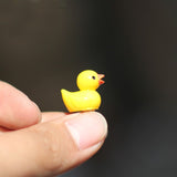 XBJ035 cute resin 3D mini small yellow duck 4pcs/ 18*15*10mm Resin Crafts kawaii flatback cabochon decoration