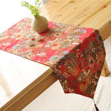 BZ393 Japanese elegant linen table runner wind retro coffee table restaurant decoration flag