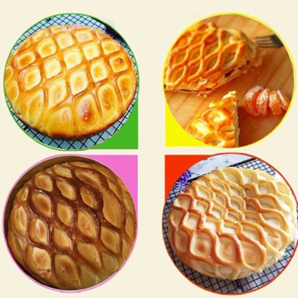 Mini Kitchen Baking Dough Bread Cookie Pie Pizza Pastry Lattice Roller Cutter Plastic Net Roller Cutter Hob