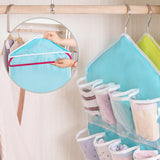 New 16Pockets Clear Hanging Bag Socks Bra Underwear Rack Hanger Storage Organizer