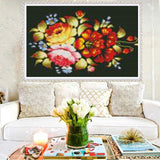 DIY Full 5D Diamond Embroidery The floral Round Diamond Painting Cross Stitch Kits Diamond Mosaic home  Decoration