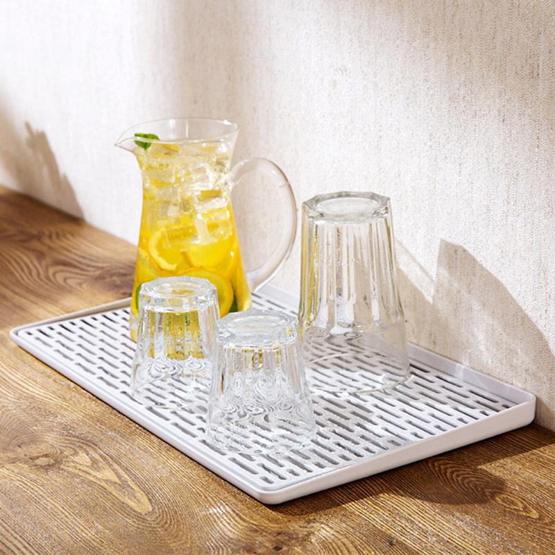 Kitchen Organizer Double Layer Dish Vegetable Water Tray Drainer Multifunctional Drying Rack Washing Holder Storage Rack