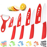 Brand top quality kitchen knife ceramic knife 3" 4" 5" 6" inch + peeler + Transparent Acrylic Stand kitchen set