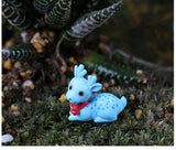 XBJ157 Mini 6pcs Sika deer decoration supplies moss micro landscape deco  Garden deco Creative handicrafts