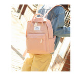 Women Canvas Backpacks Candy Color Waterproof School Bags for Teenagers Girls Patchwork Backpack New Female Mochila escolar
