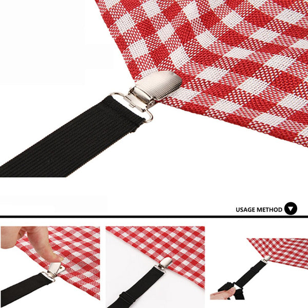 4pcs New Elastic Cover Blankets Grippers Holder Bed Sheet Clip Mattress Fasteners Fixing Slip-Resistant Belt Clip Home Living
