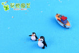3pcs/lot Moss Micro Landscape Ornament Penguin Father and Son Doll DIY Small Decoration Toys Multi-inner ornaments