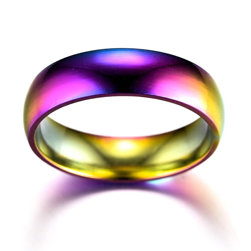 Rainbow Ring Titanium Steel Ring Lose Weight Slim Ring Magnetic Therapy Men Women Health Care Jewelry 1PC 16-23mm Secondary image
