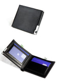 Korean hit color High quality PU leather clutch Short wallet color purse money clamps purse for men
