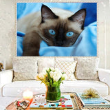 DIY 5D Partial Diamond Embroidery The cat Round Diamond Painting Cross Stitch Kits Diamond Mosaic Home Decoration