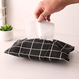 Cotton Linen Tissue Box Towel Napkin Dispenser Storage Bag Paper Holder Cover Tissue Case Home Car Desktop Organizer