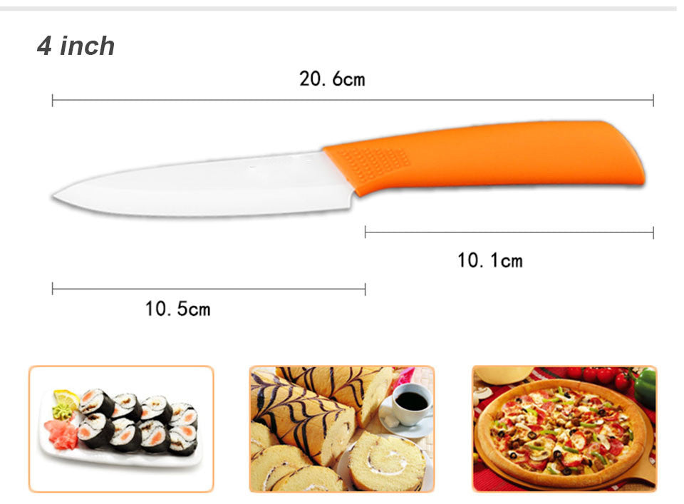 High quality brand Paring Fruit Utility 3" 4" 5" 6" inch + peeler + Acrylic Holder Block Chef Kitchen Ceramic Knife Sets