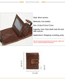 Double zipper bulk wallet anti-RFID steal fashion short casual men's wallet new genuine leather wallet