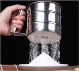 Newest Stainless Steel Mesh Flour Sifter Mechanical Baking Icing Sugar Shaker Sieve Tool Cup Shape