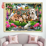 DIY Partial 5D Diamond Embroider Animal paradise Round Diamond Painting Cross Stitch Kits Diamond Mosaic Home Decoration