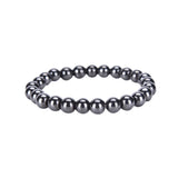 Unisex Luxury Slimming Bracelet Weight Loss Round Black Stone Magnetic Therapy Bracelet Health Care 1PCS