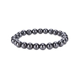 1PCS Unisex Luxury Slimming Bracelet Weight Loss Round Black Stone Magnetic Therapy Bracelet Health Care