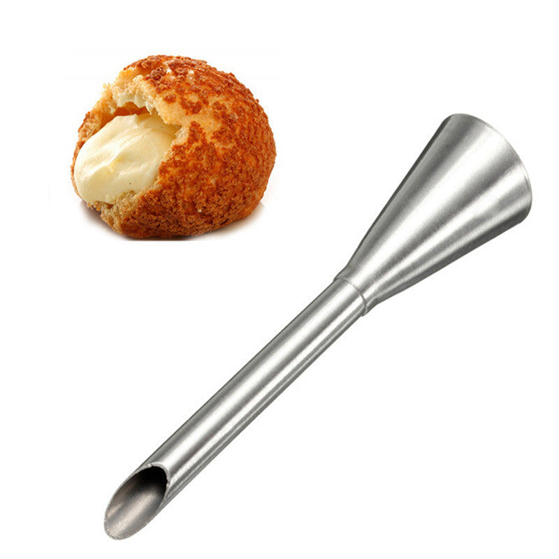 Stainless Steel 1 pc Puff Nozzle Tip Long Cake Decorating Tip Sugar Craft Icing Piping Pastry Tips Puff Syringe Machine Main image