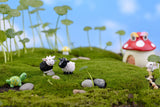 XBJ081 Mini 8pcs Black and white goat Bottle decoration supplies moss micro landscape deco  Garden deco Creative handicrafts