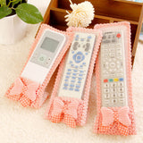 Bowknot 3Size TV Remote Control Case Air condition Control Cover Textile Protective Bag TV Air Condition Protector