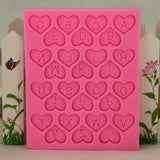 New Heart Shape Letter Design Chocolate Candy Silicone Mold Kids Birthday Cakes Decoration Sugar Craft Baking Tools